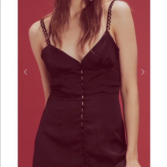 For love and lemons Isabella black slip dress S - Picture 2 of 9
